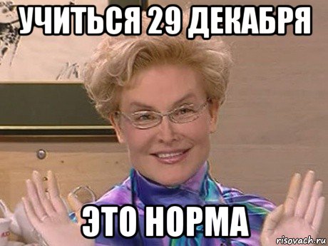 учиться 29 декабря это норма