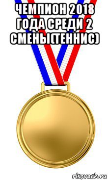 чемпион 2018 года среди 2 смены(теннис) , Мем медаль