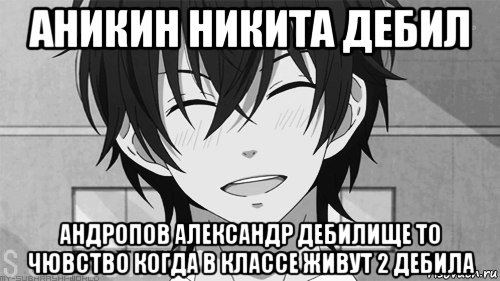 аникин никита дебил андропов александр дебилище то чювство когда в классе живут 2 дебила