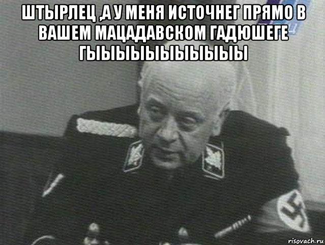 штырлец ,а у меня источнег прямо в вашем мацадавском гадюшеге гыыыыыыыыыыы , Мем Мюллер