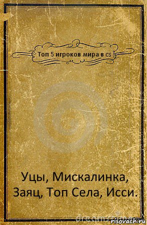 Топ 5 игроков мира в cs Уцы, Мискалинка, Заяц, Топ Села, Исси., Комикс обложка книги