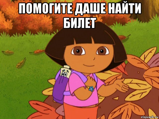 помогите даше найти билет 