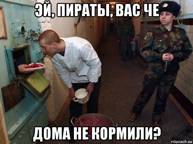 эй, пираты, вас че дома не кормили?