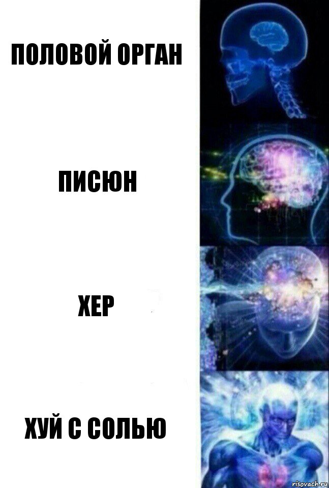 Половой орган Писюн Хер Хуй с солью, Комикс  Сверхразум