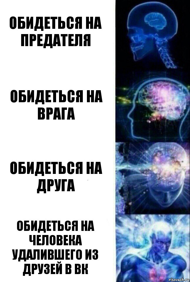 Обидеться на предателя Обидеться на врага Обидеться на друга Обидеться на человека удалившего из друзей в вк, Комикс  Сверхразум