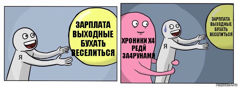 зарплата выходные бухать веселиться Хроники х4 редй за4рунами зарплата выходные бухать веселиться, Комикс Я и жизнь