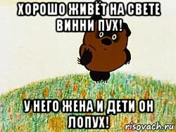 хорошо живёт на свете винни пух! у него жена и дети он лопух!, Мем Энка