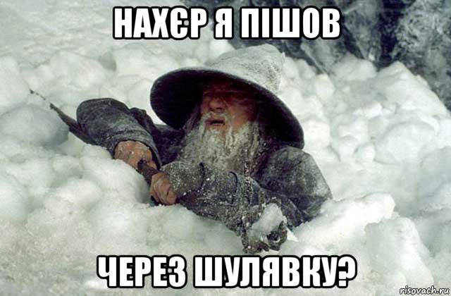 нахєр я пішов через шулявку?, Мем Гендальф