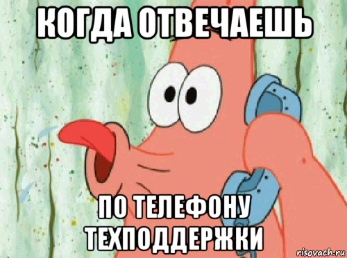 когда отвечаешь по телефону техподдержки