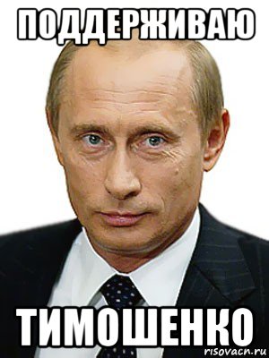 поддерживаю тимошенко, Мем Путин
