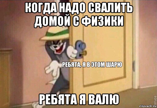 когда надо свалить домой с физики ребята я валю, Мем    Ребята я в этом шарю