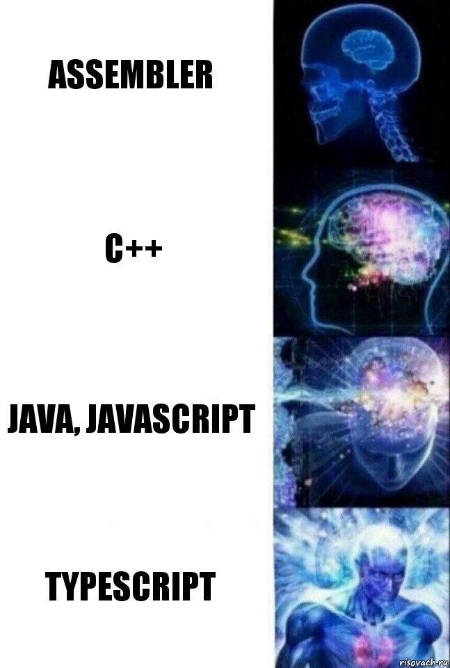 assembler C++ Java, JavaScript TypeScript, Комикс  Сверхразум