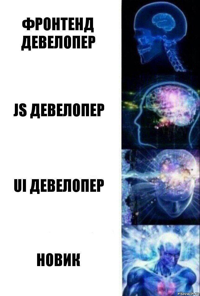 Фронтенд девелопер JS девелопер UI девелопер Новик, Комикс  Сверхразум