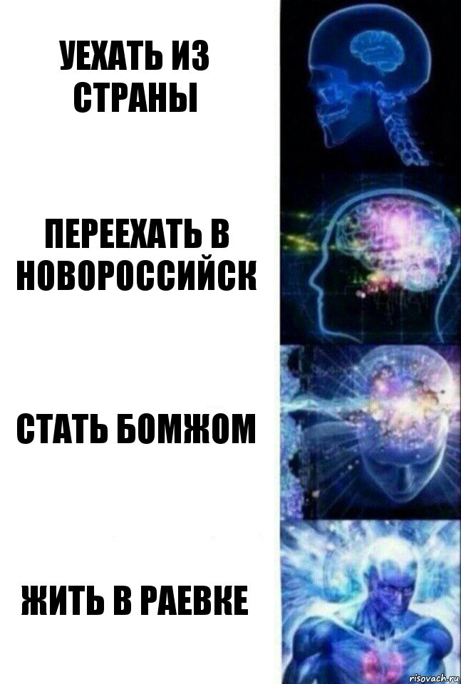 Уехать из Страны Переехать в новороссийск Стать бомжом Жить в Раевке, Комикс  Сверхразум