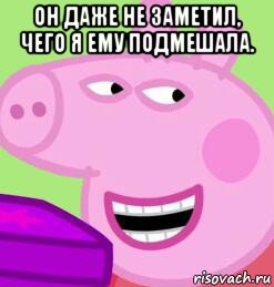 он даже не заметил, чего я ему подмешала. 