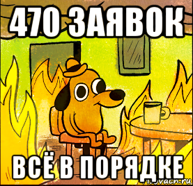 470 заявок всё в порядке
