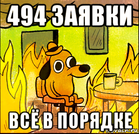 494 заявки всё в порядке