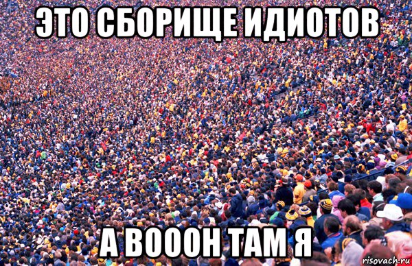 это сборище идиотов а вооон там я