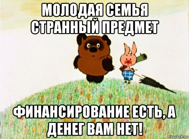 молодая семья странный предмет финансирование есть, а денег вам нет!