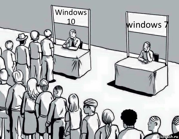Windows 10 windows 7, Комикс Два пути