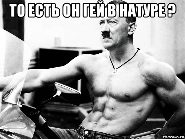 то есть он гей в натуре ? , Мем Адольфик Гитлер