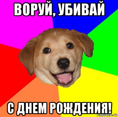 воруй, убивай с днем рождения!, Мем Advice Dog