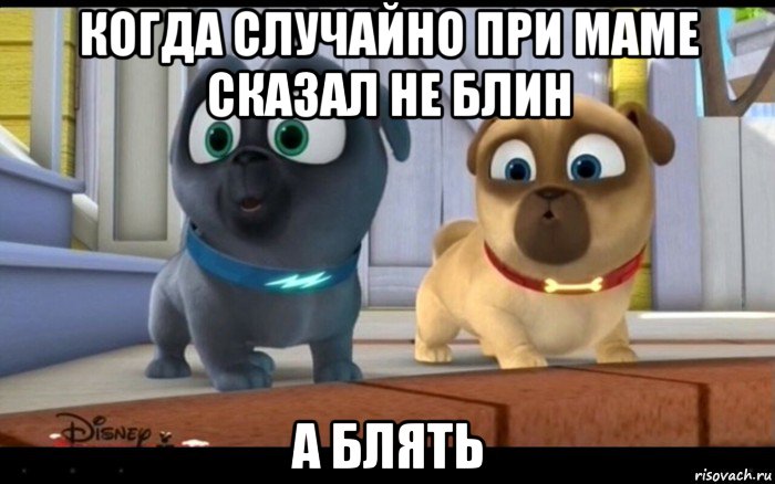 когда случайно при маме сказал не блин а блять