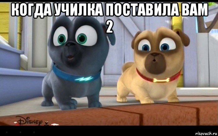 когда училка поставила вам 2 