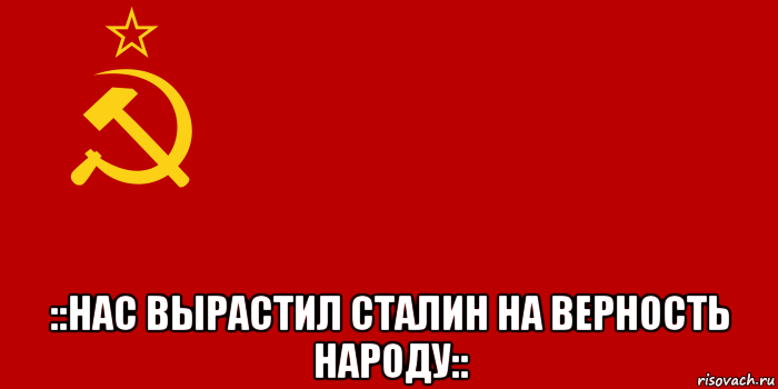  ::нас вырастил сталин на верность народу::, Мем Флаг СССР 1936-1955