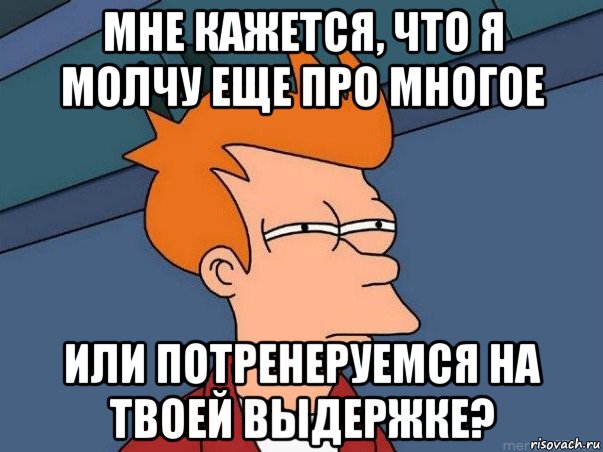 мне кажется, что я молчу еще про многое или потренеруемся на твоей выдержке?, Мем  Фрай (мне кажется или)