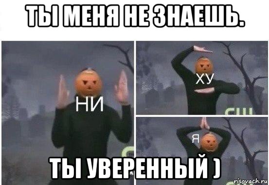 ты меня не знаешь. ты уверенный ), Мем  Ни ху Я