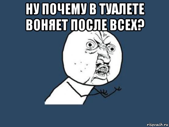 ну почему в туалете воняет после всех? , Мем Ну почему