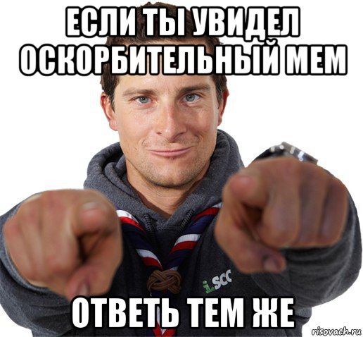 если ты увидел оскорбительный мем ответь тем же, Мем прикол