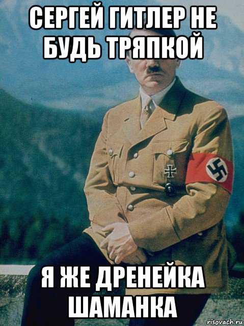 сергей гитлер не будь тряпкой я же дренейка шаманка, Мем Расстроенный Гитлер