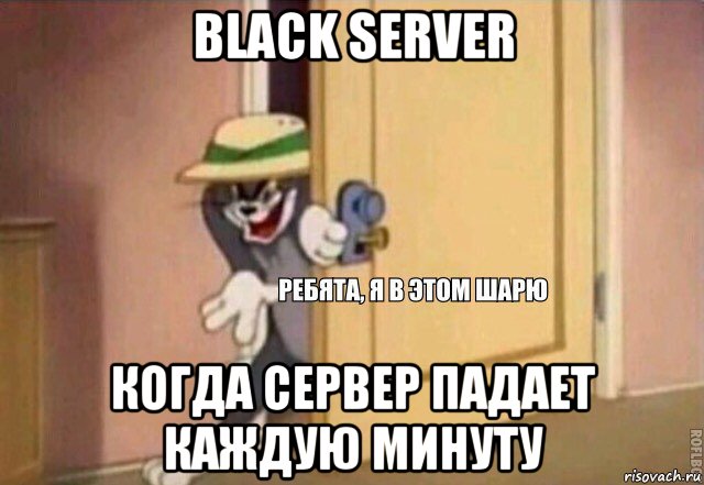 black server когда сервер падает каждую минуту, Мем    Ребята я в этом шарю