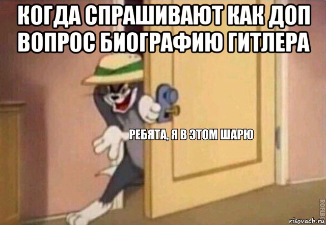 когда спрашивают как доп вопрос биографию гитлера , Мем    Ребята я в этом шарю