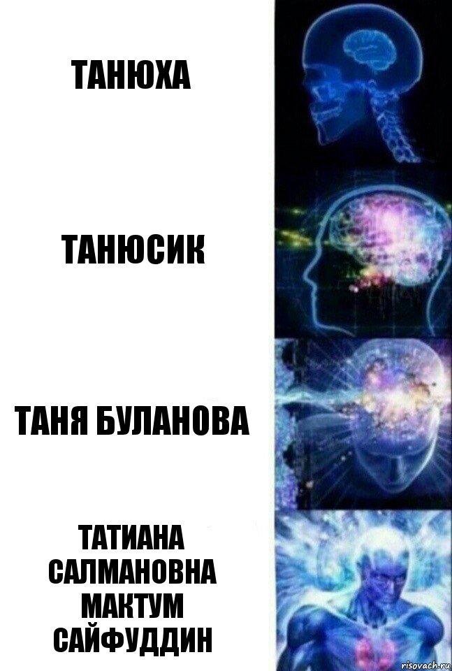 Танюха Танюсик Таня Буланова Татиана Салмановна Мактум Сайфуддин, Комикс  Сверхразум