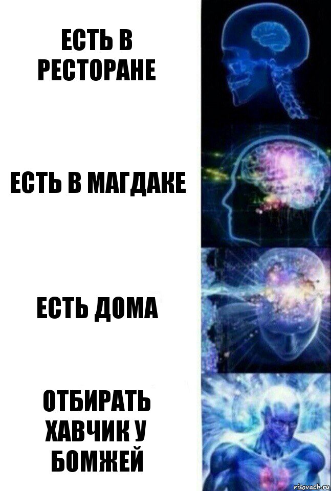 есть в ресторане есть в магдаке есть дома отбирать хавчик у бомжей, Комикс  Сверхразум