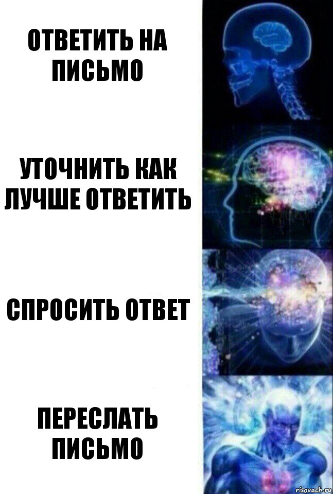 ответить на письмо уточнить как лучше ответить спросить ответ переслать письмо, Комикс  Сверхразум