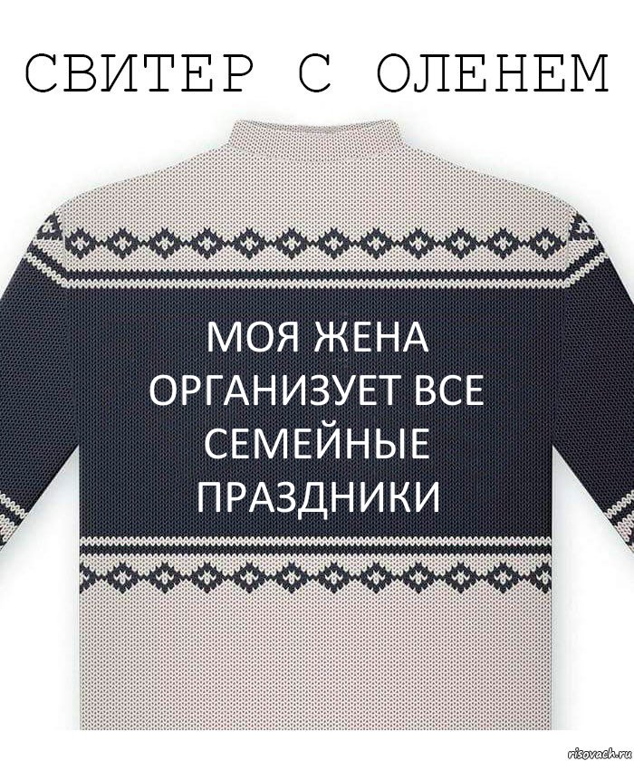 Моя жена организует все семейные праздники, Комикс  Свитер с оленем