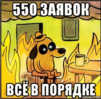 550 заявок всё в порядке