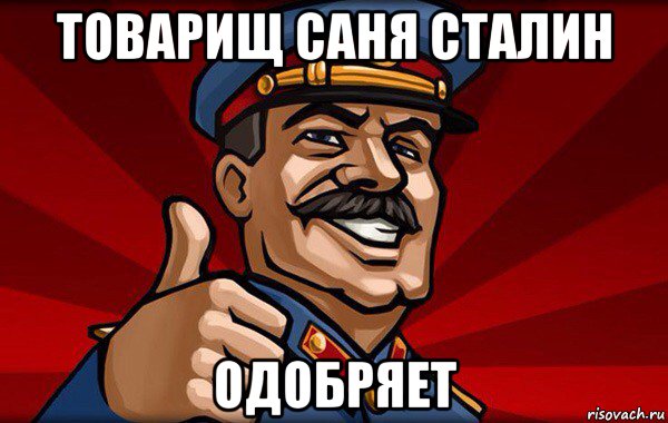 товарищ саня сталин одобряет