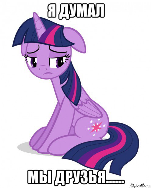 я думал мы друзья......, Мем Twilight Sparkle