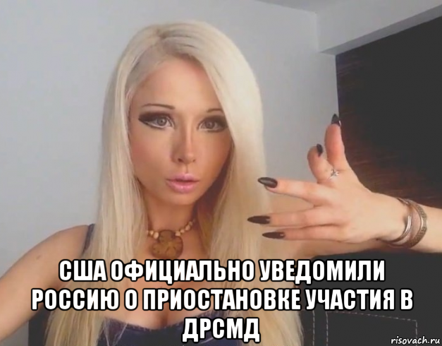  сша официально уведомили россию о приостановке участия в дрсмд, Мем Валерия Лукьянова Аматуе