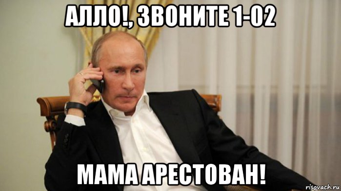 алло!, звоните 1-02 мама арестован!