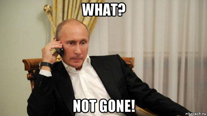 what? not gone!