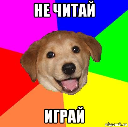 не читай играй, Мем Advice Dog