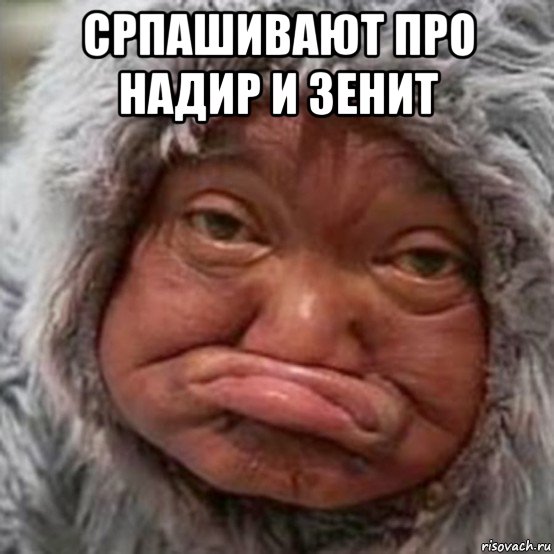 српашивают про надир и зенит 
