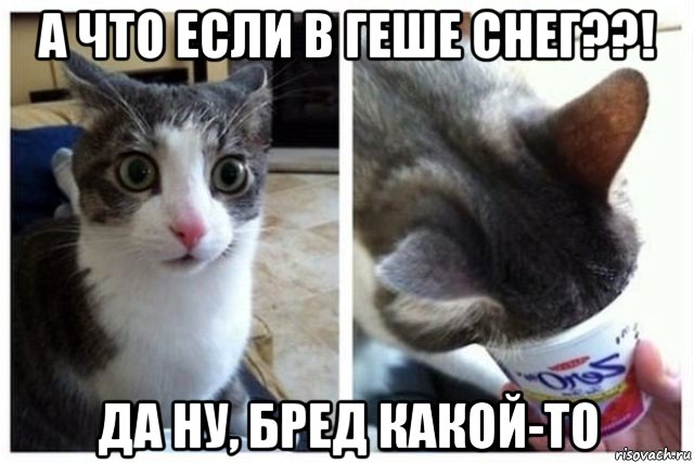 а что если в геше снег??! да ну, бред какой-то