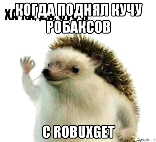 когда поднял кучу робаксов с robuxget, Мем Ха-ха да это я